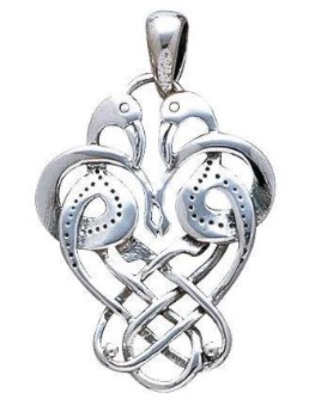 NWOT Celtic Knotwork Birds Sterling Silver Pendant